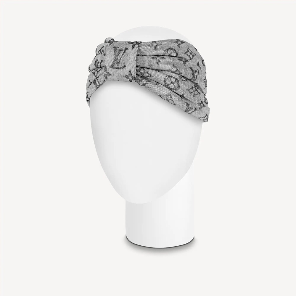 Louis Vuitton Silver Pool Party Turban Headband